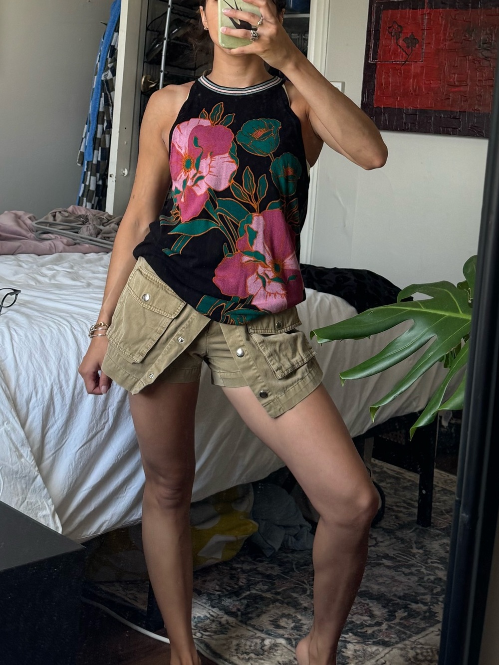Sweater floral tank